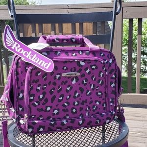 NWT Rockland Purple Leopard Luggage